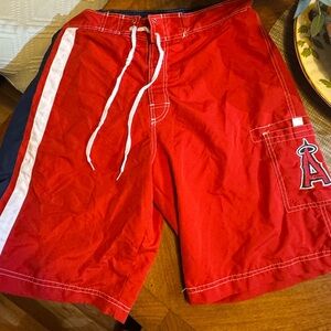 Anaheim Angels Red Athletic Shorts
